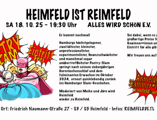 HEIMFELD IST REIMFELD – SA 18.10.25 – 19:30 Uhr ALLES WIRD SCHÖN E.V.